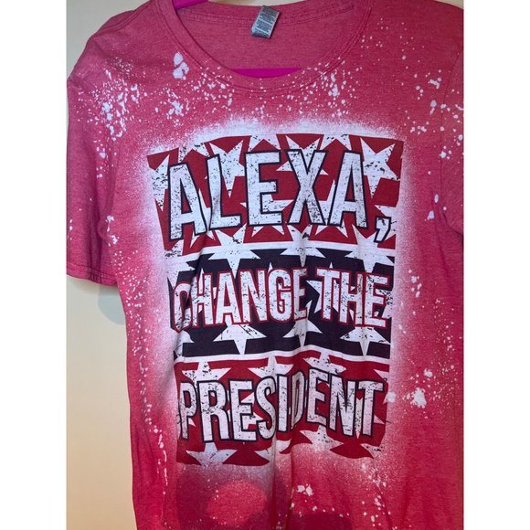 Gliden M Crew Neck Graphic Tee  Alexa change the president - Picture 2 of 4